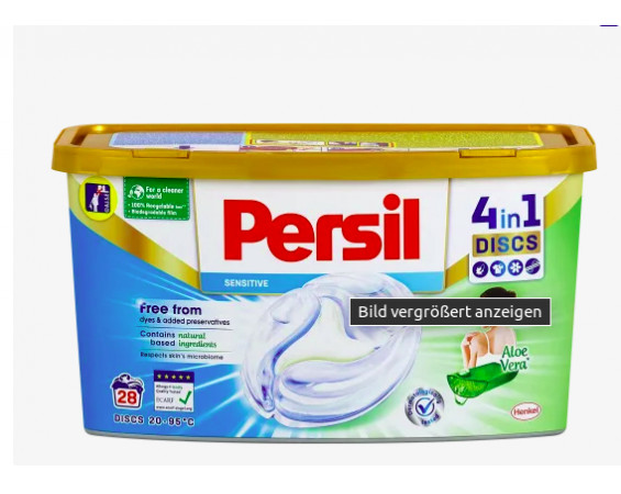  Persil 4in1 Sensitiv Universalwaschmittel Discs, 28 Wl  Универсальные моющие диски 4 в 1 