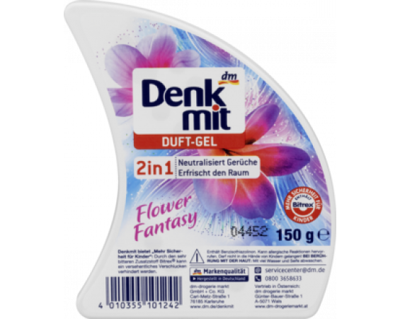 Denkmit Duft-Gel 2in1 - Освежитель гелевый. Цветы.