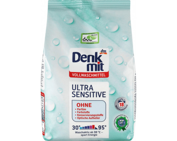 Denkmit Vollwaschmittel Ultra Sensitive -стиральный порошок для детского светлого и белого белья